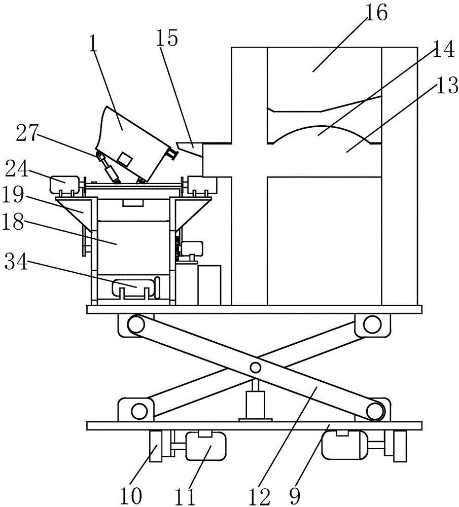 Automatic wall building machine for hollow bricks