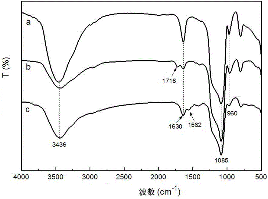 Preparation method of mesoporous material for adsorption of heavy metal ions and dye pollutants