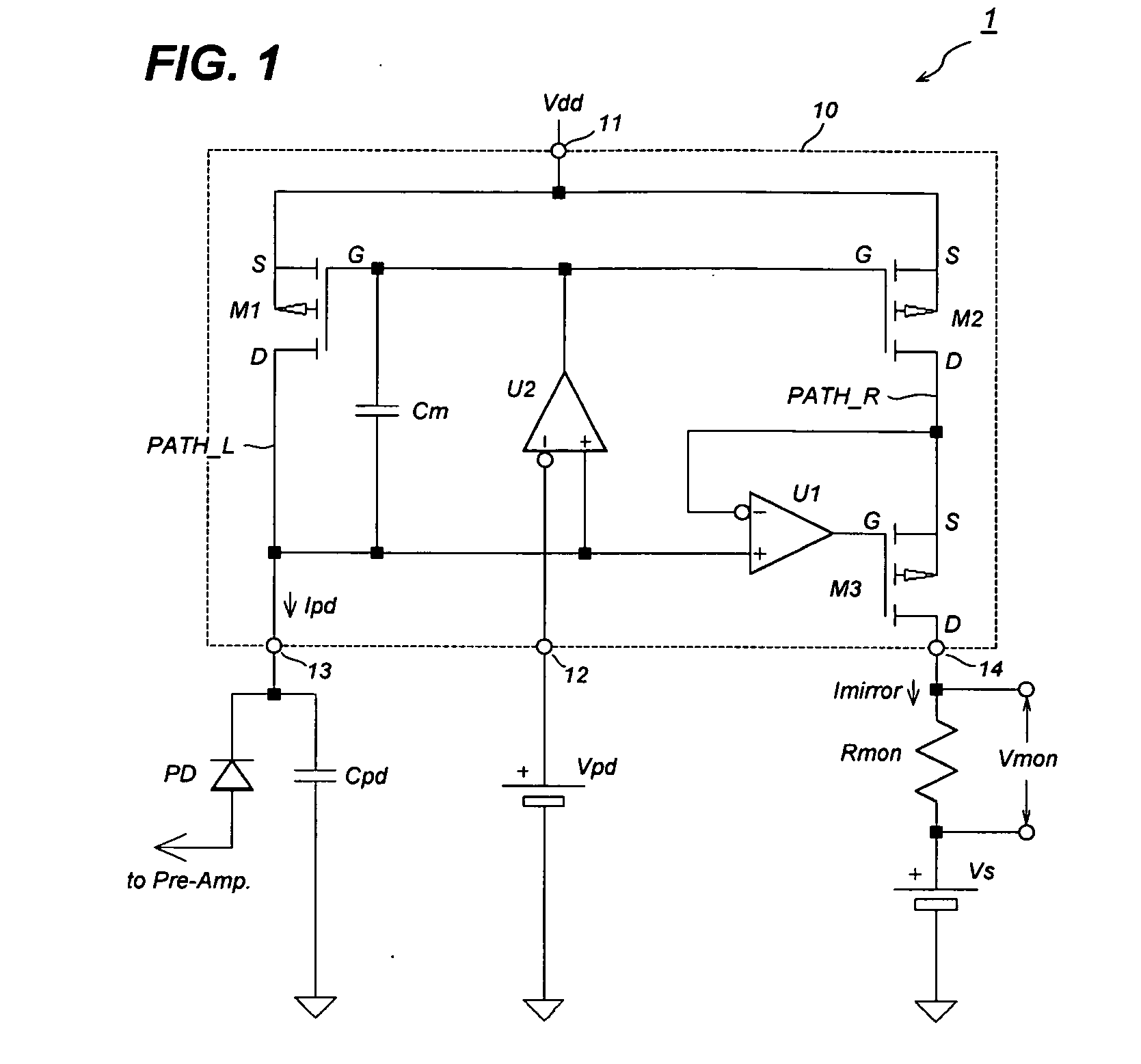 Current mirror circuit and optical receiver circuit using the same