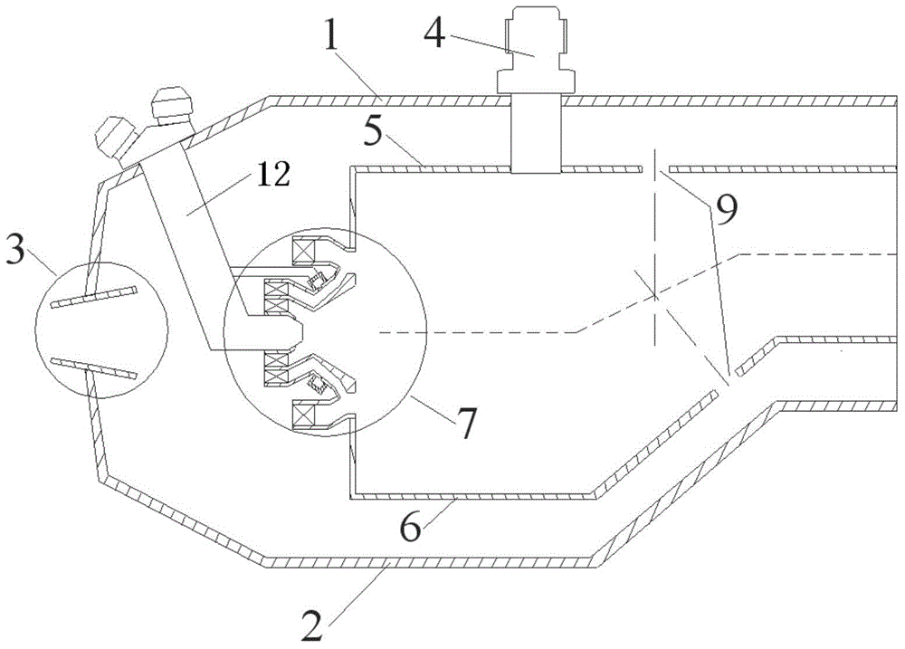 Layered part premixing low-pollution combustor of main combustion level lean oil premixing