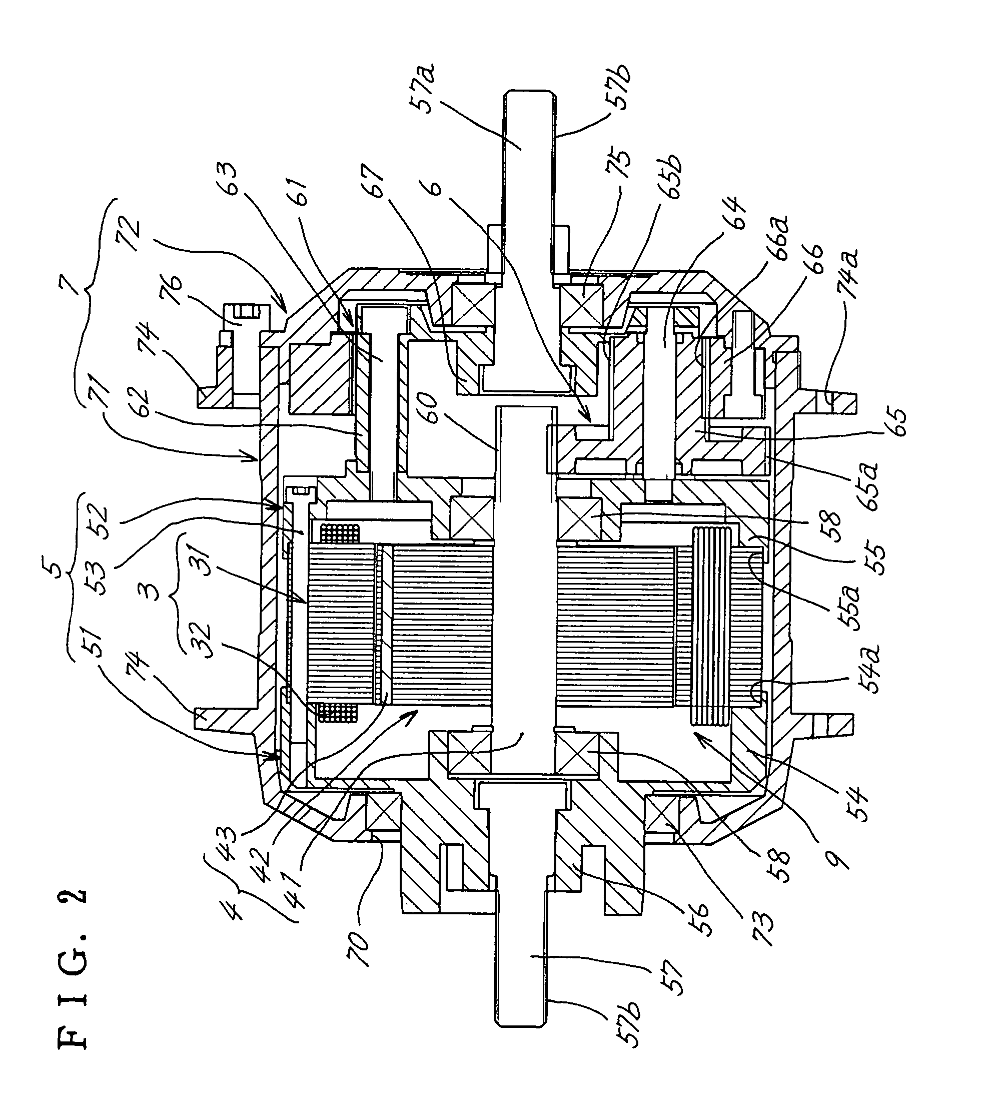 Hub unit for use in electrically movable wheels and vehicle comprising the hub unit