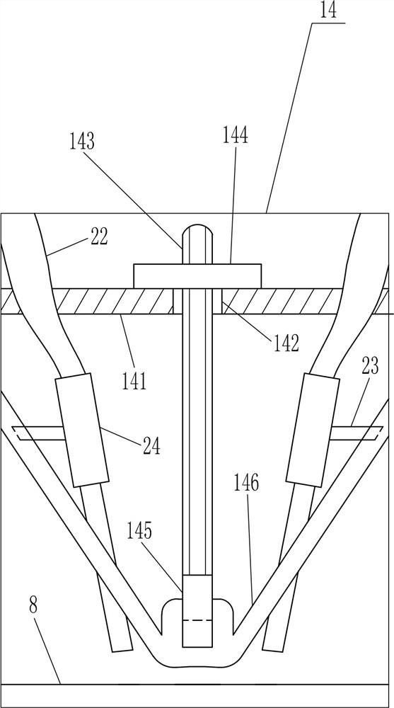 A wood block punching device for solid wood sofa processing