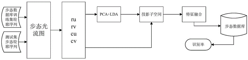 Gait identification method based on optical flow field