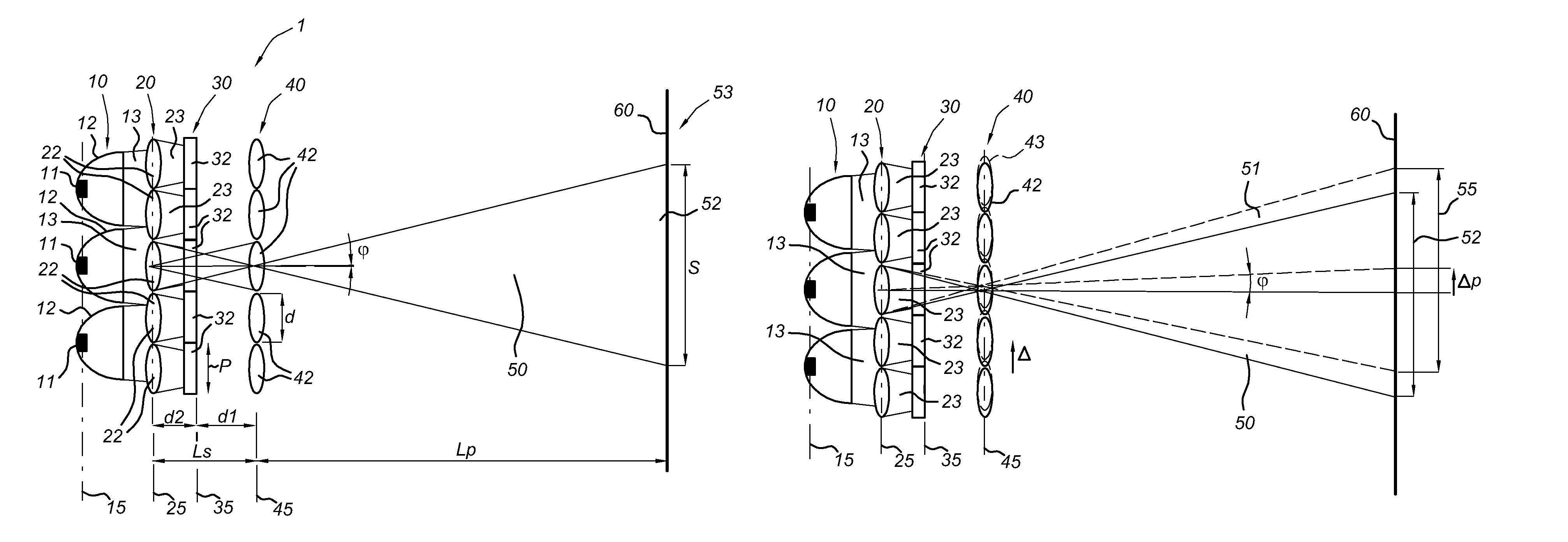 Multi-beam illumination system and method of illumination