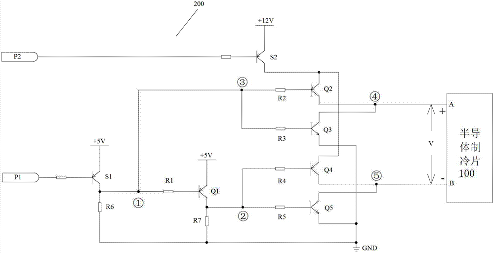 Semiconductor refrigeration plate drive circuit, temperature control device and refrigerator