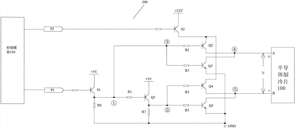 Semiconductor refrigeration plate drive circuit, temperature control device and refrigerator