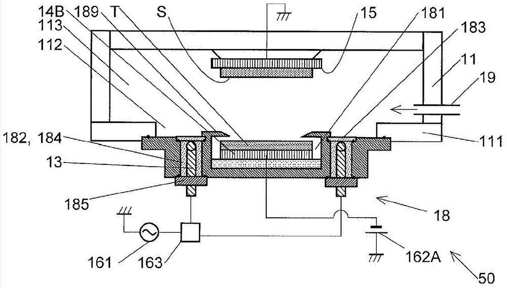 Sputtering thin film forming device