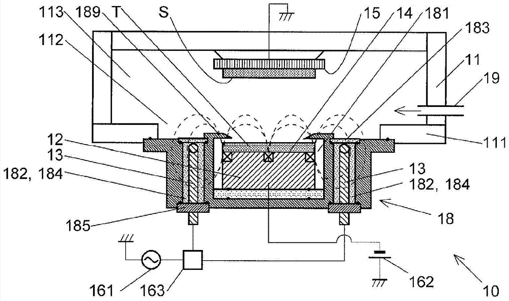 Sputtering thin film forming device