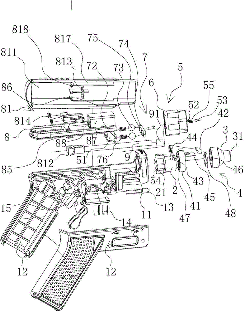 Screwdriver head push-pull type disassembling tool