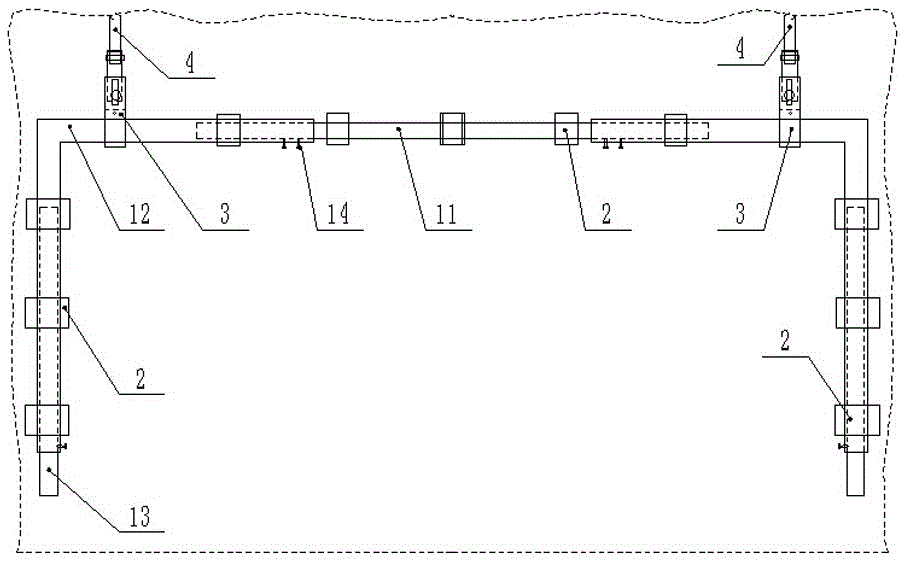 Infrared laser alignment full-section forming device for tunneling working face and use method