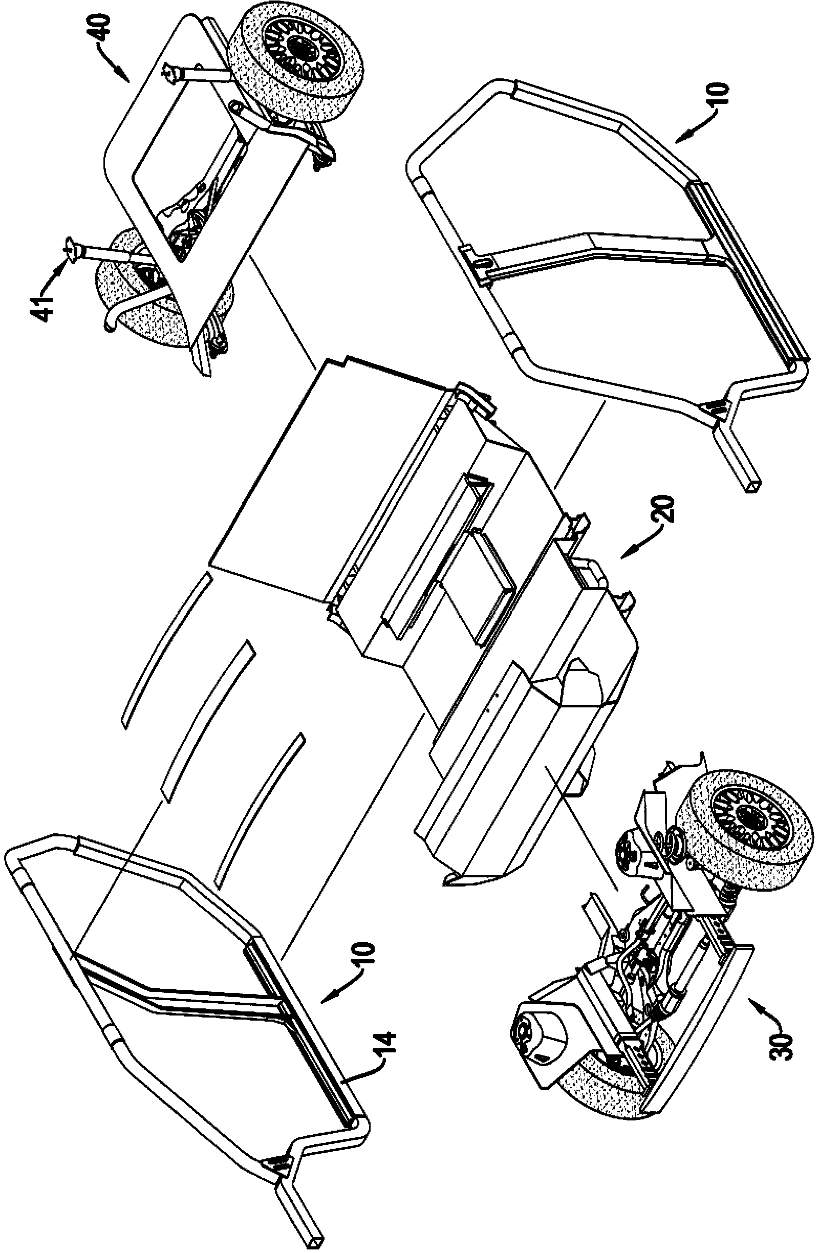 Side-frame vehicle body and assembly method thereof