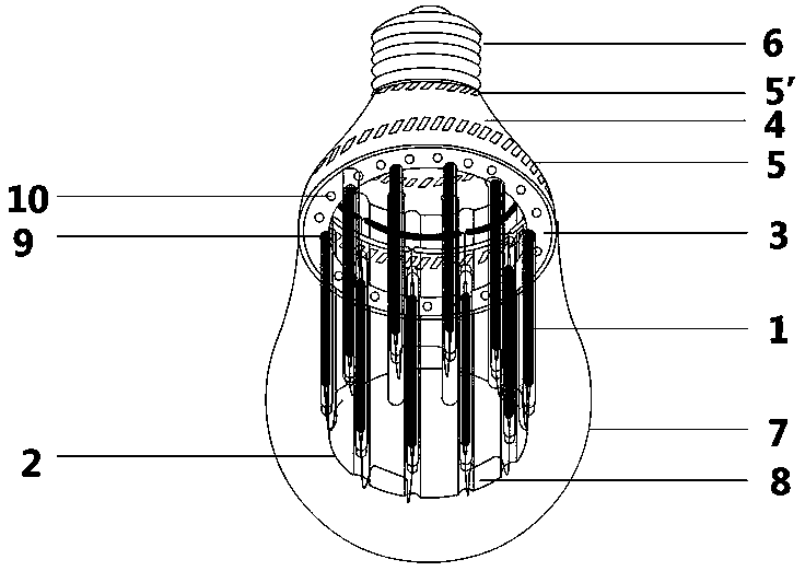 LED filament bulb