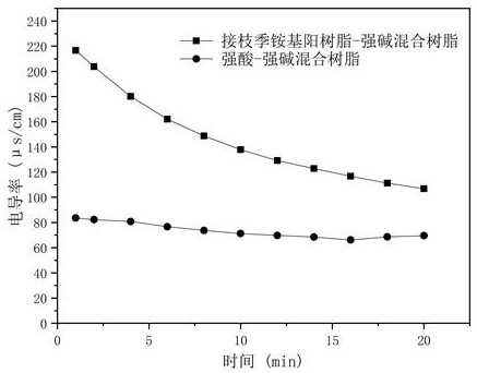 Grafted quaternary ammonium cation resin and preparation method thereof