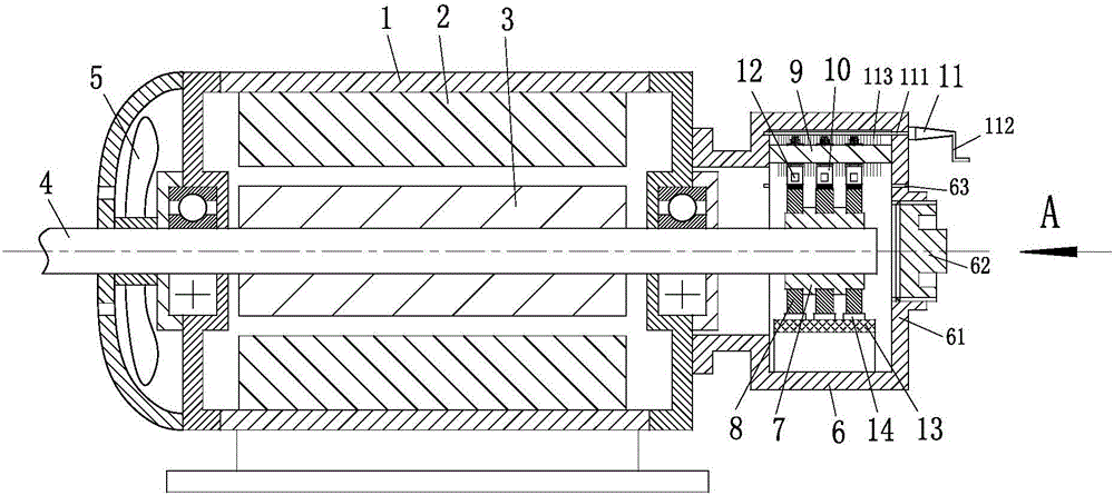 Easy-to-clean brush type alternating-current motor