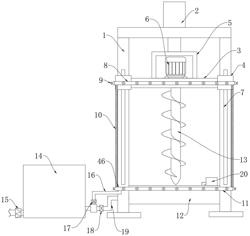 Drilling machine drilling device with dust falling function