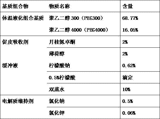 Skin allergen patch test diagnosis matrix composition and preparation method thereof