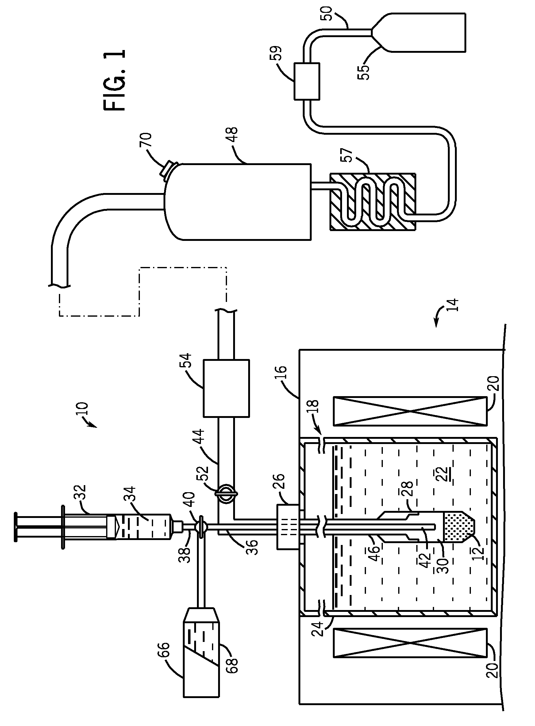 Fluid path system for dissolution and transport of a hyperpolarized material