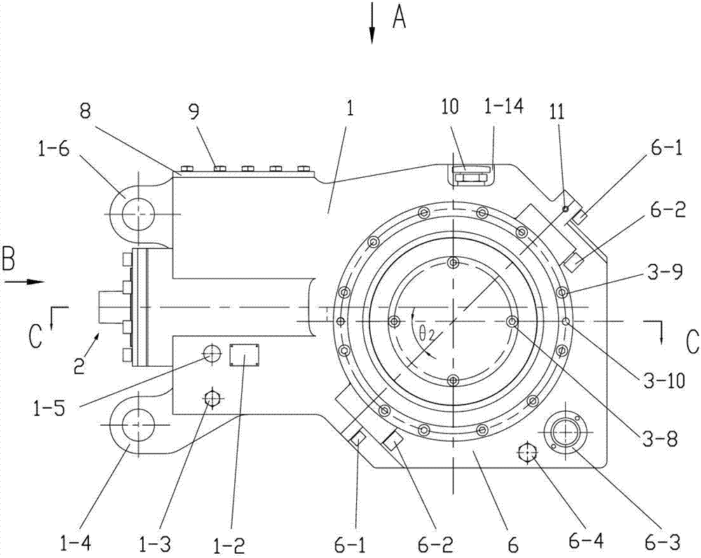 Streetcar gear transmission device