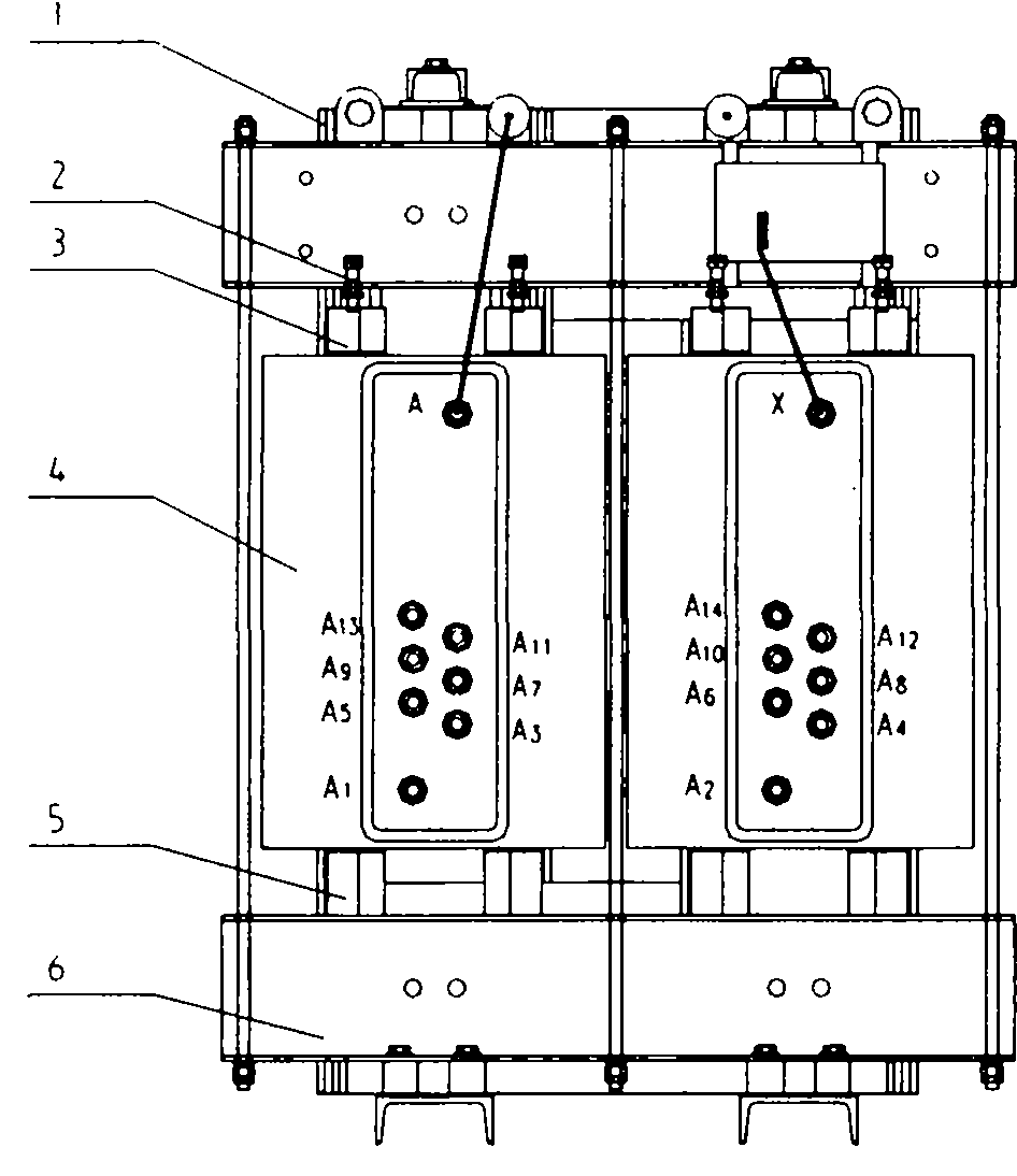 Low-noise dry type arc suppression coil and method for reducing noise of arc suppression coil