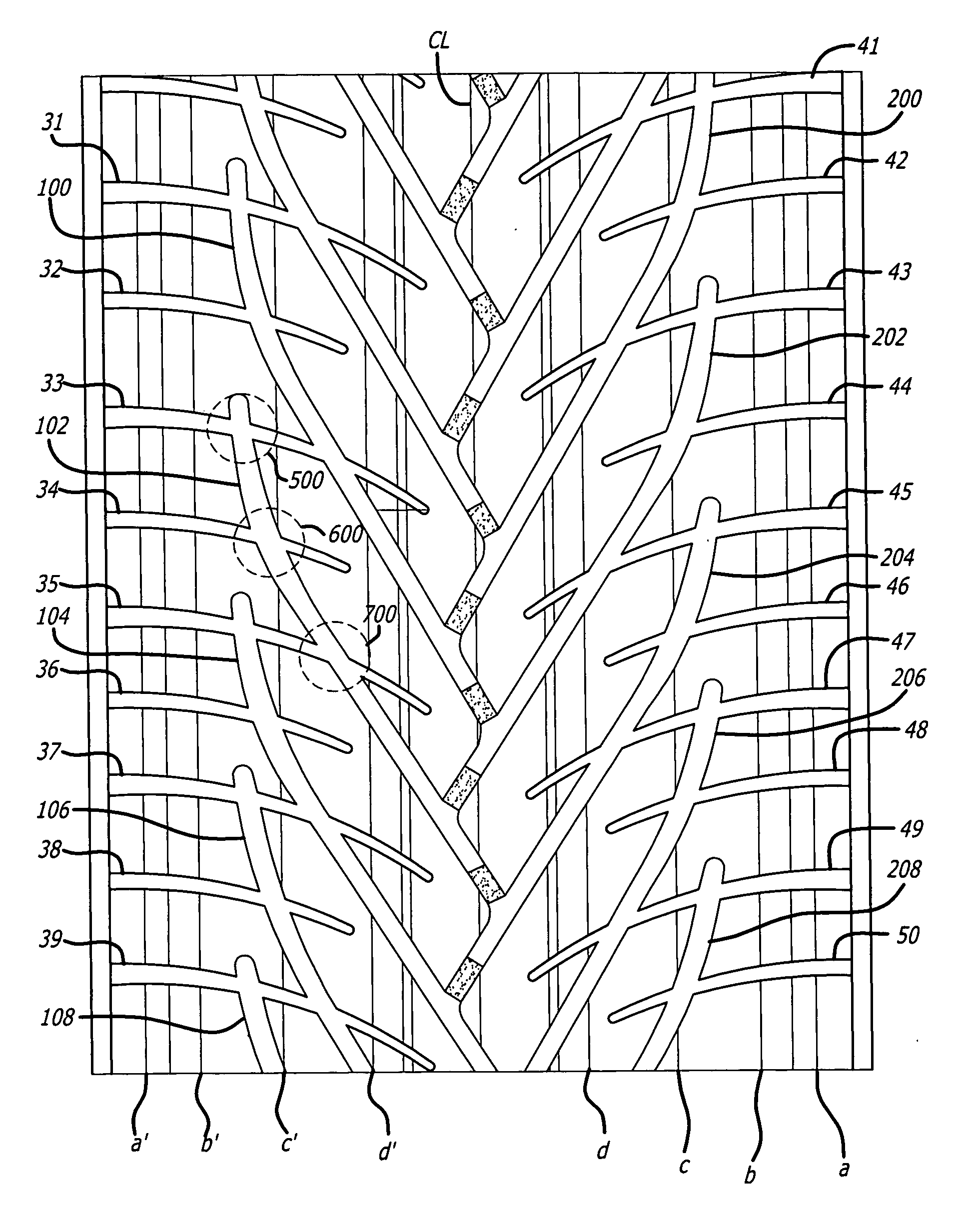 Pneumatic tire tread