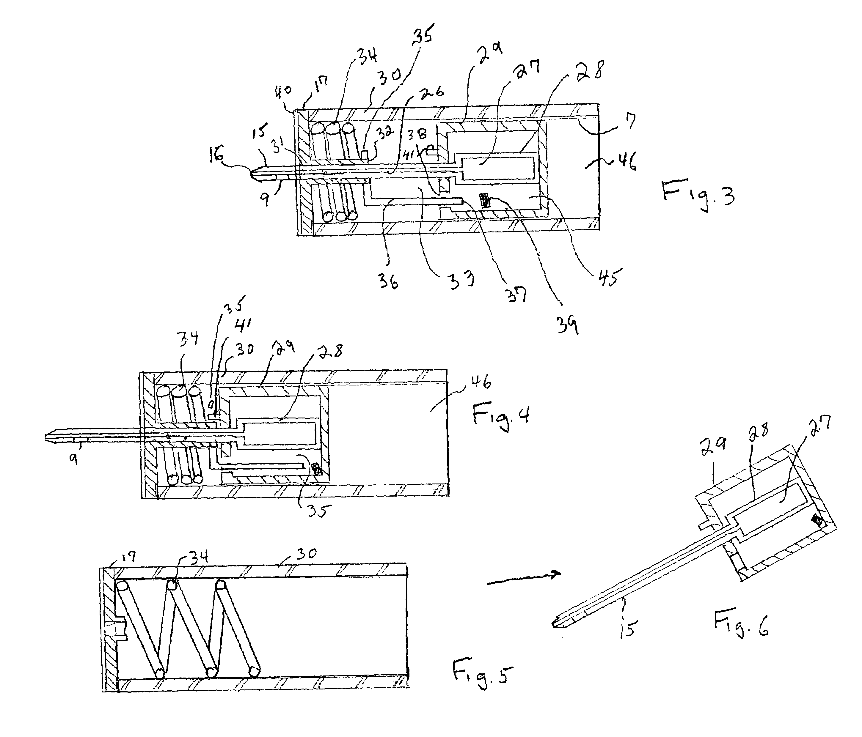 Projectile blood collection device