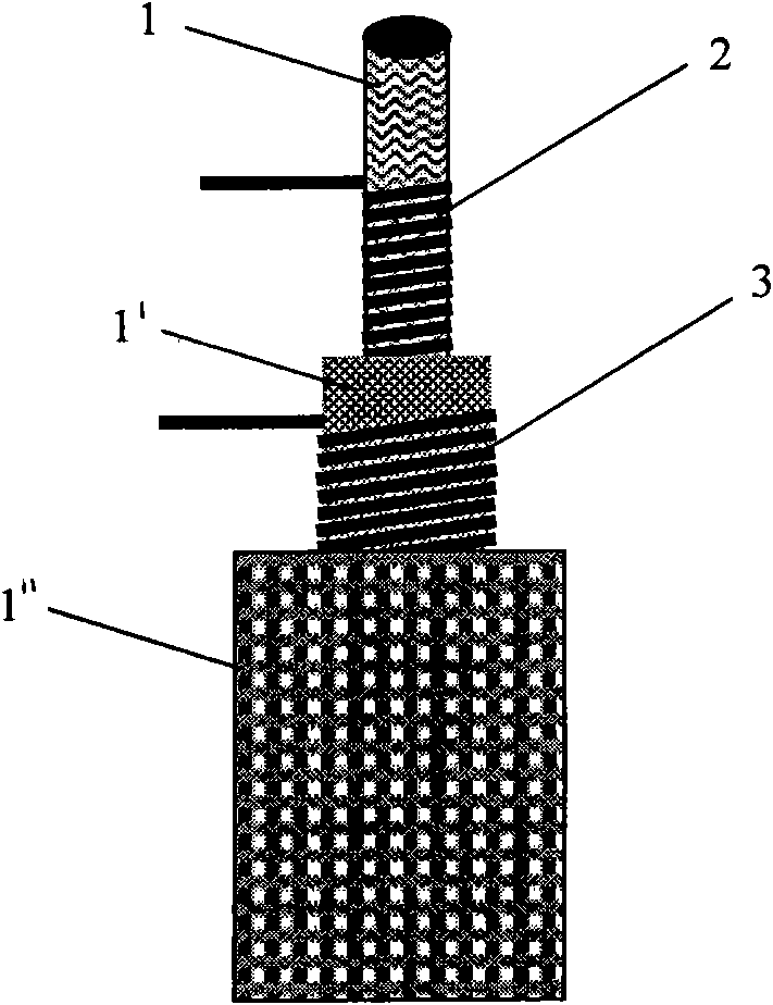 Helical parallel transmission line type deformation line distribution measurement sensor and measurement method