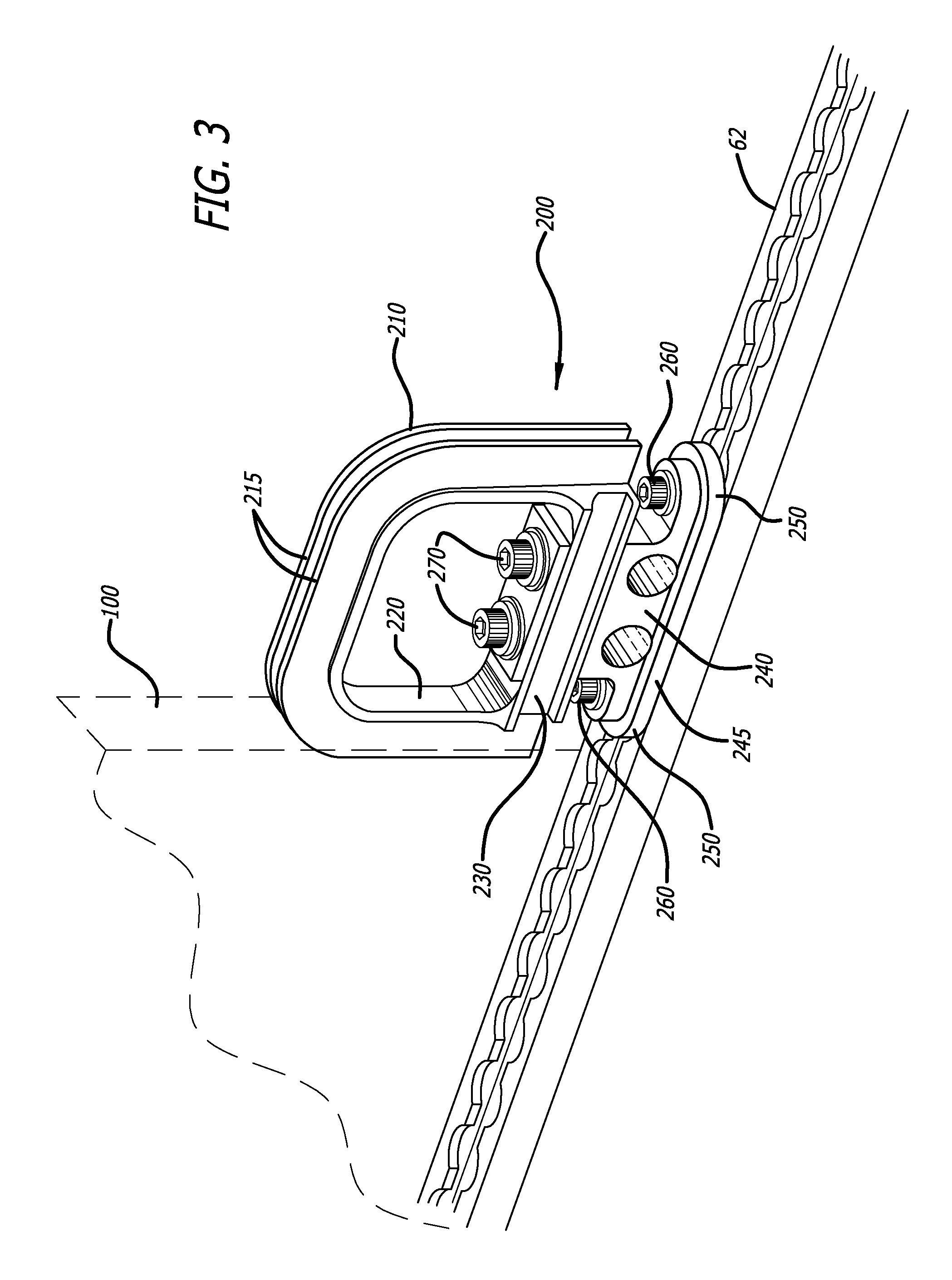 Aircraft monument integrated attachment device