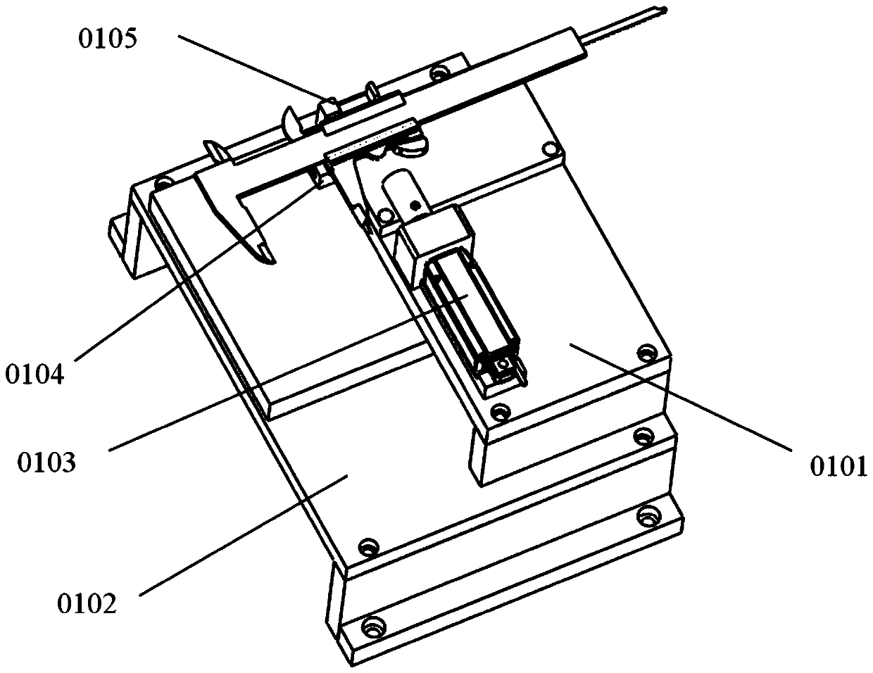 Universal caliper automatic calibrating device