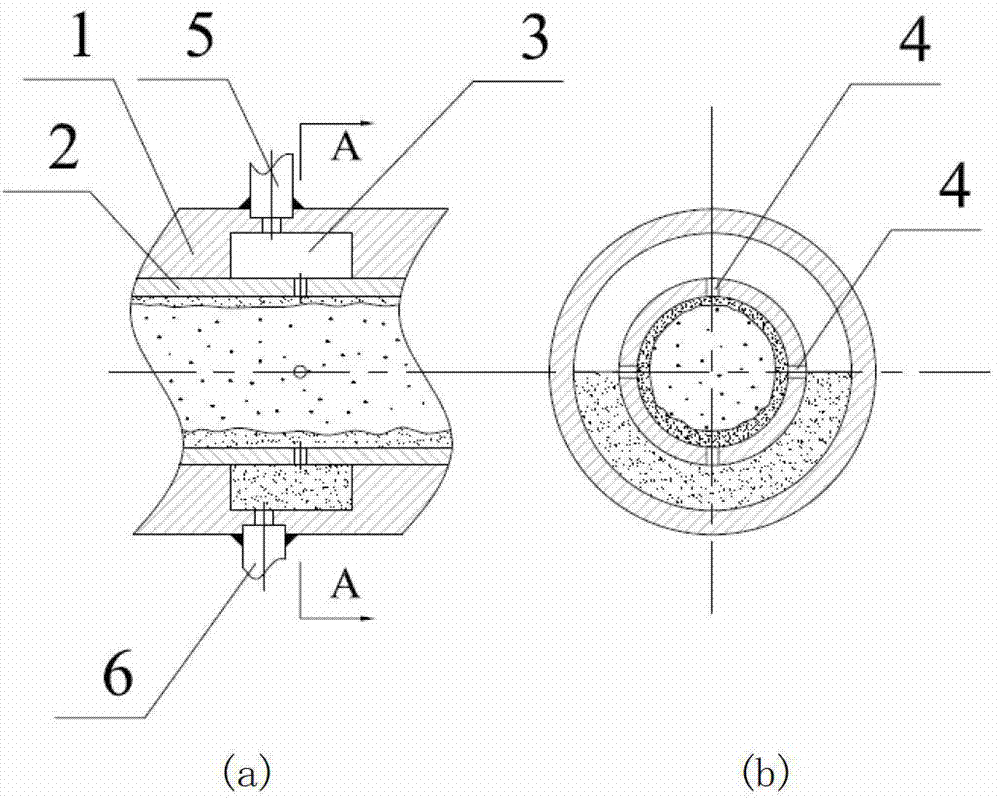 Moisture two-phase flow measuring device with annular chamber gas-liquid separation pressure measuring device