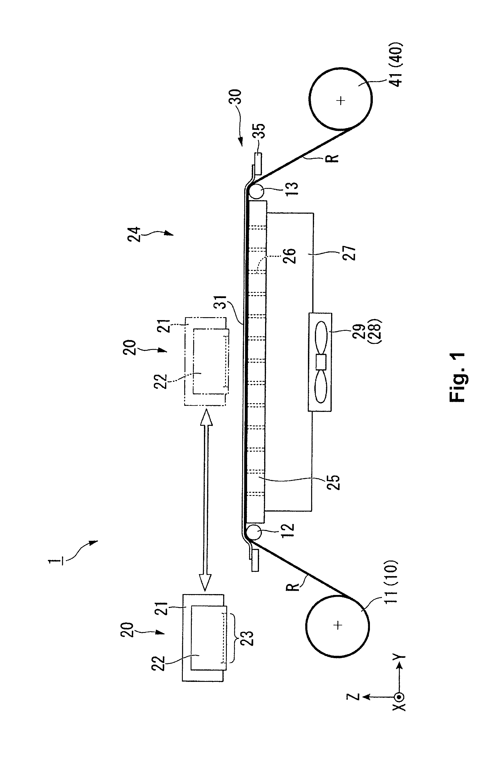 Medium suction support device and medium conveying device