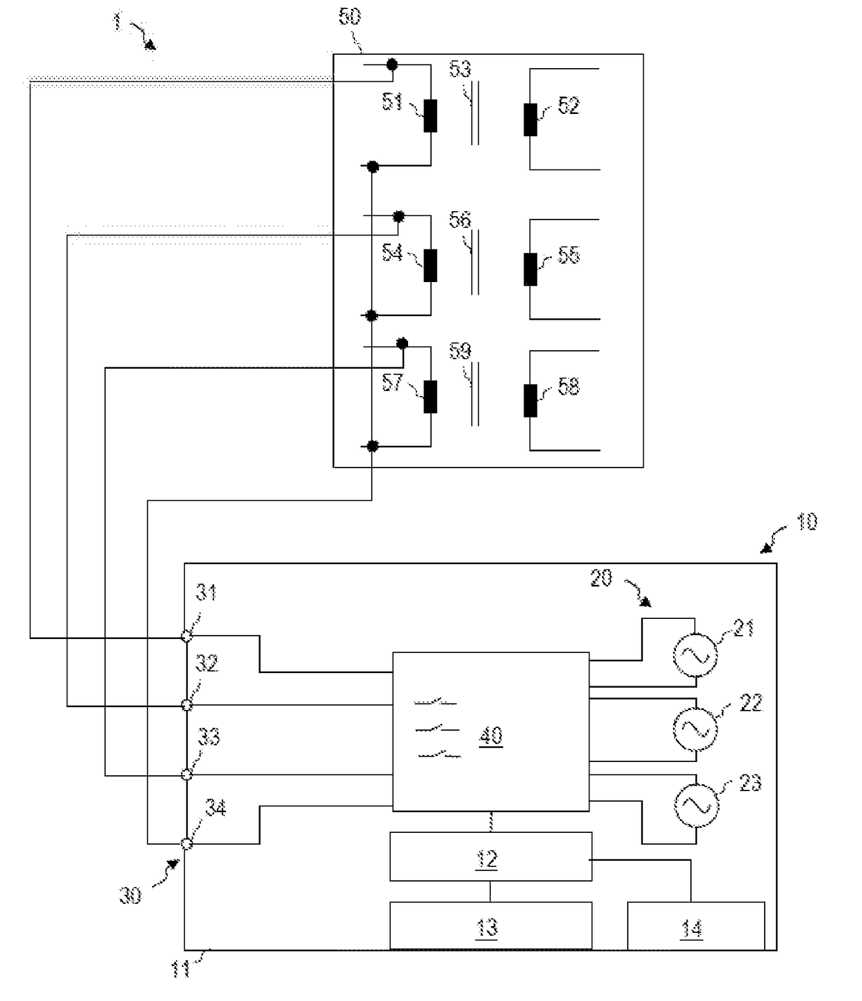 Transformer testing device, and method for testing a transformer