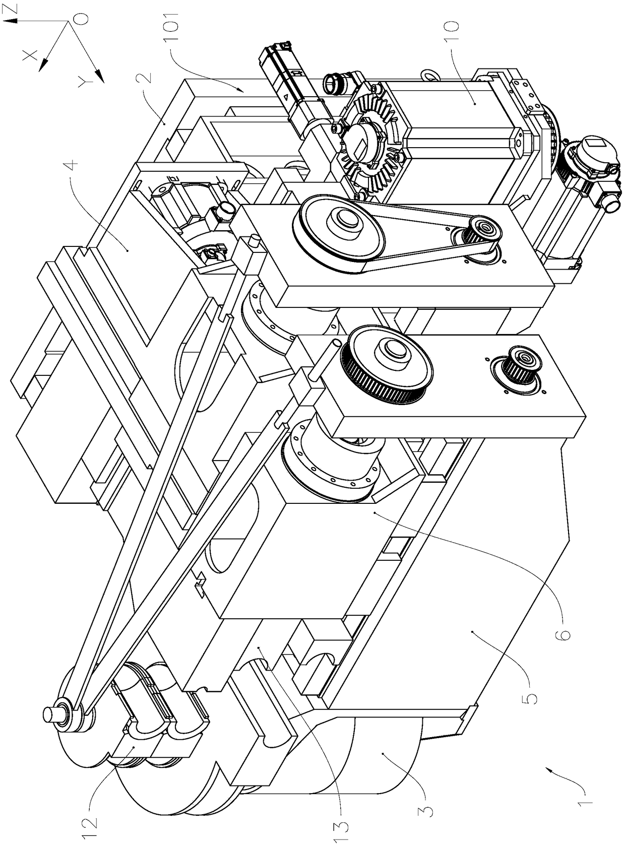 Numerical control pipe bending machine of improved structure