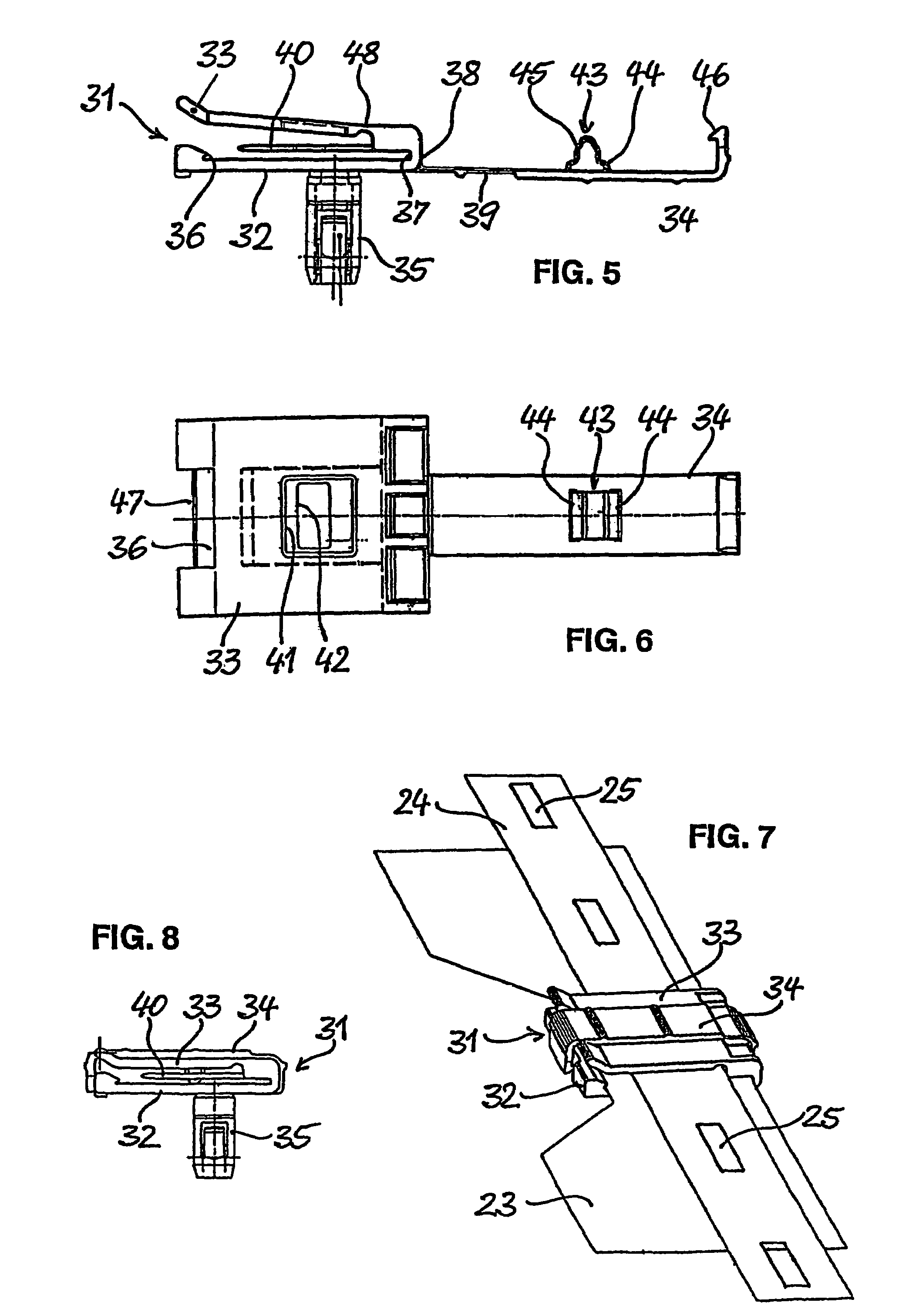 Clamp for holding of flat objects