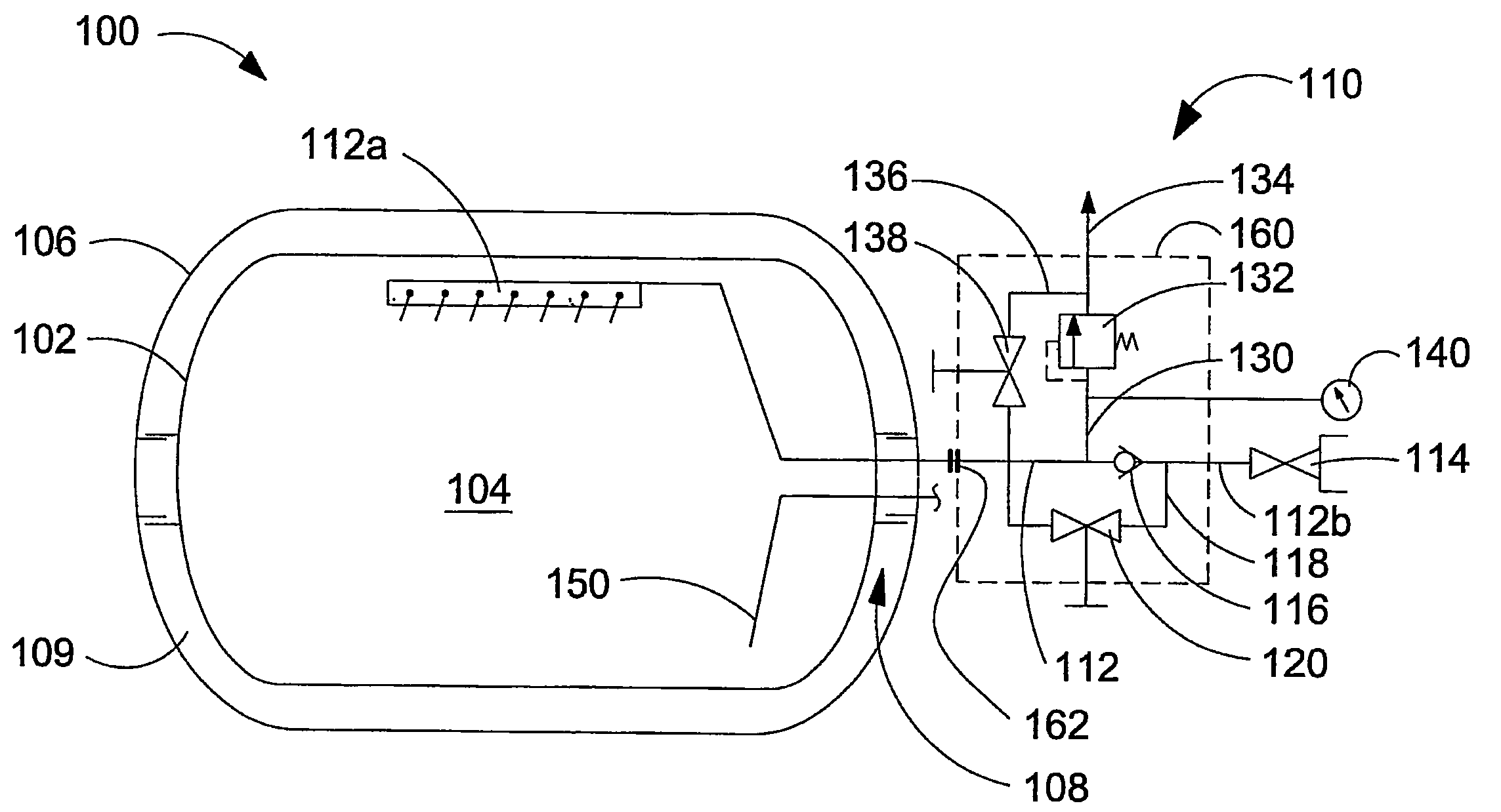 Storage tank for a cryogenic liquid and method of re-filling same