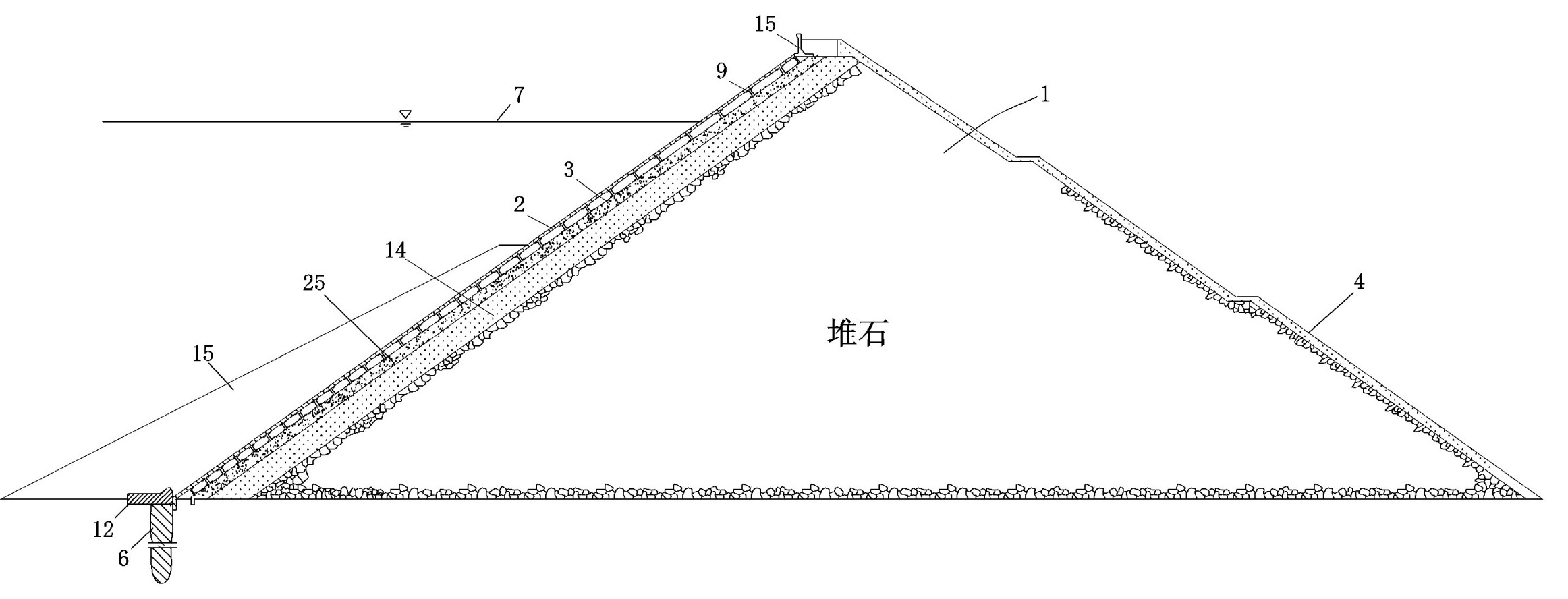 Steel structure combined-type sandwich steel plate rock-fill dam