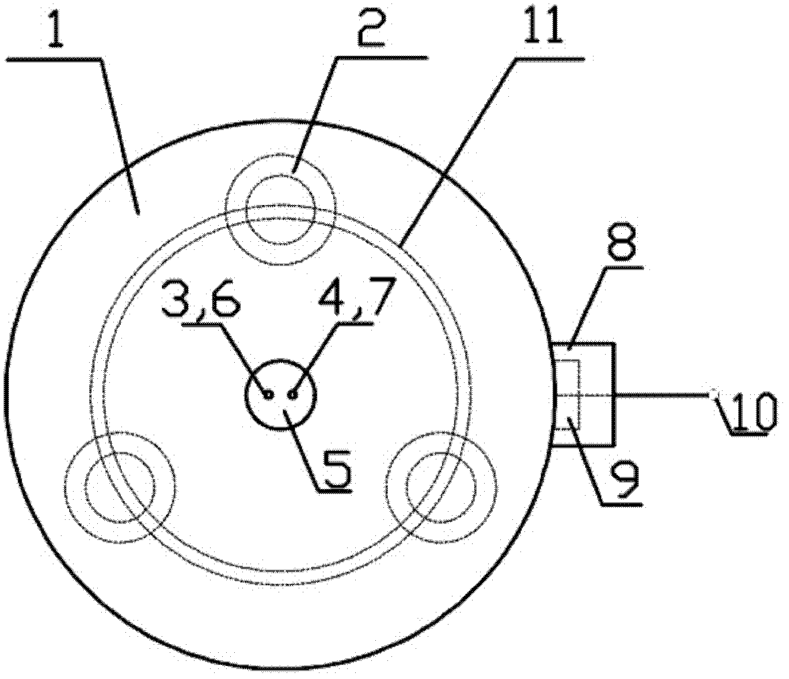 Sensor for measuring corrosion of inner wall of metal tank body and monitoring method