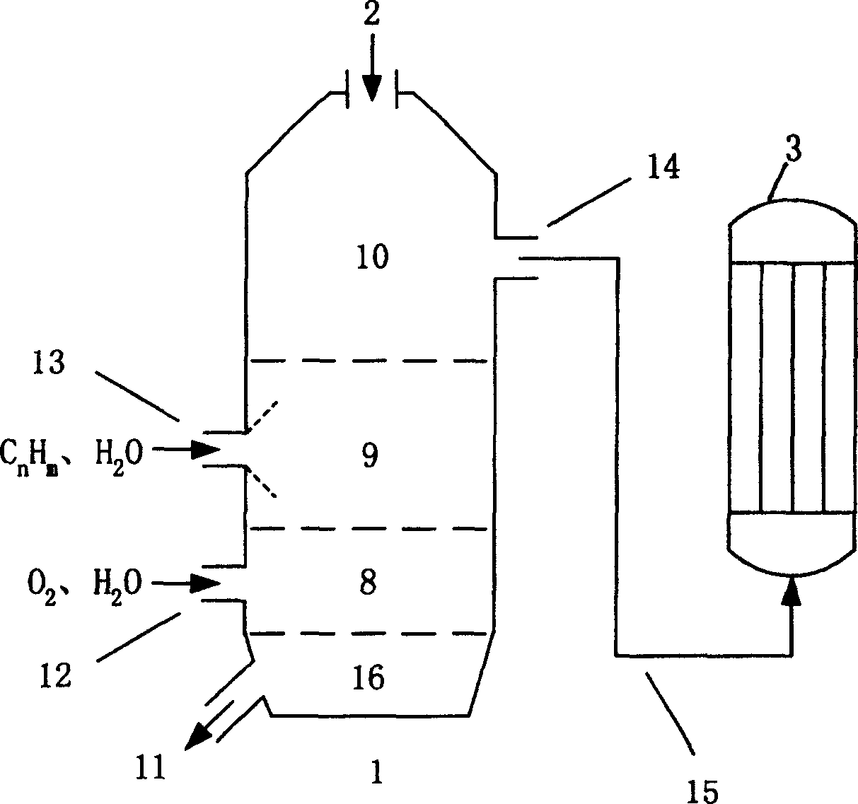 Method of cracking heavy hydrocarbon to prepare low-carbon olefin and the cracking gasifier system