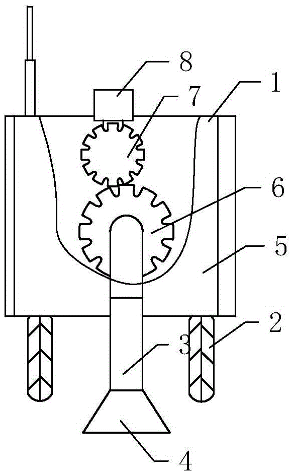 Flushing device for tree pit in saline-alkali soil