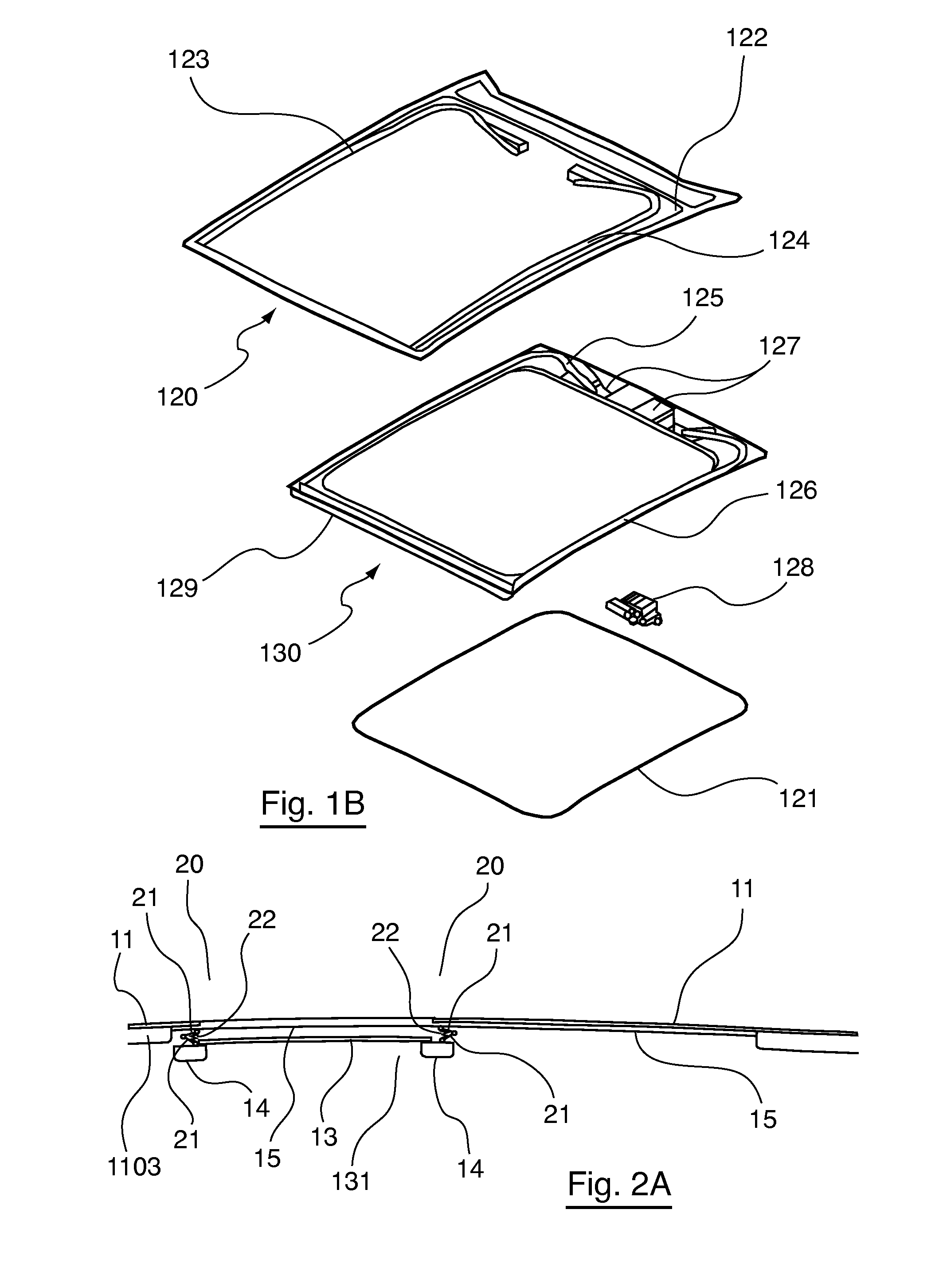 Glazed roof of a motor vehicle, corresponding method of assembly and corresponding vehicle