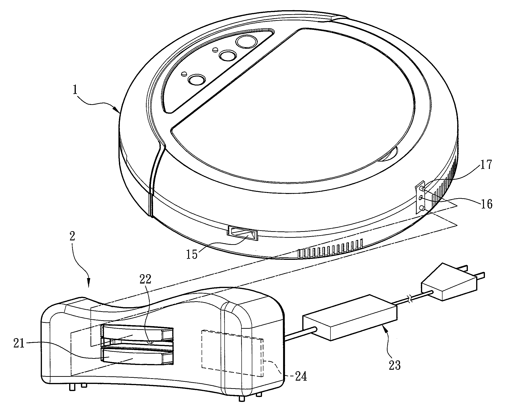 Automatic homing and charging method for self-moving cleaning apparatus