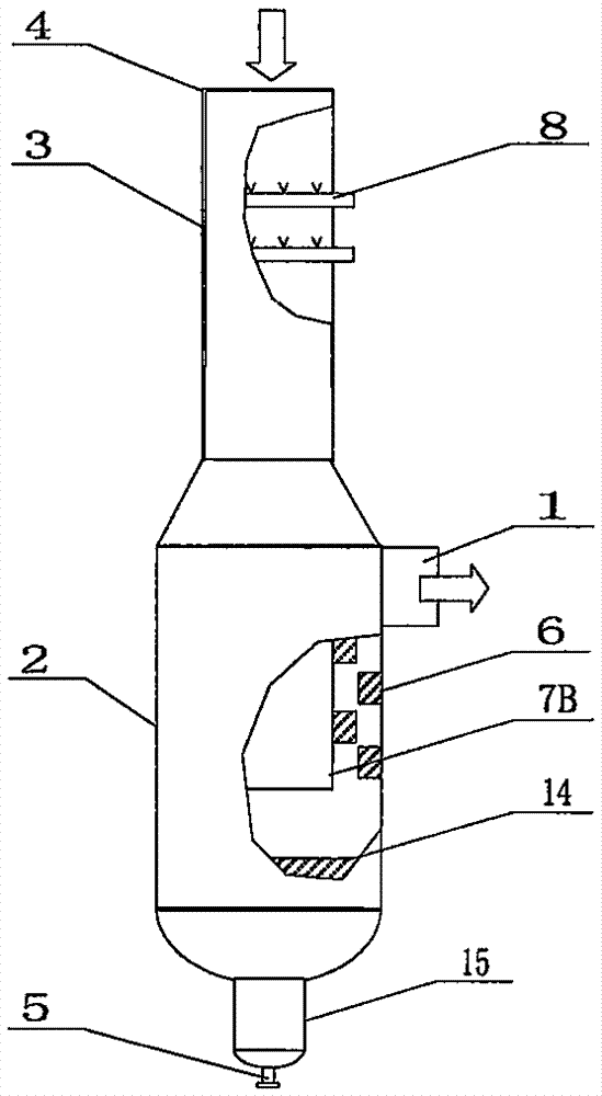 Gas washing method and washing tower