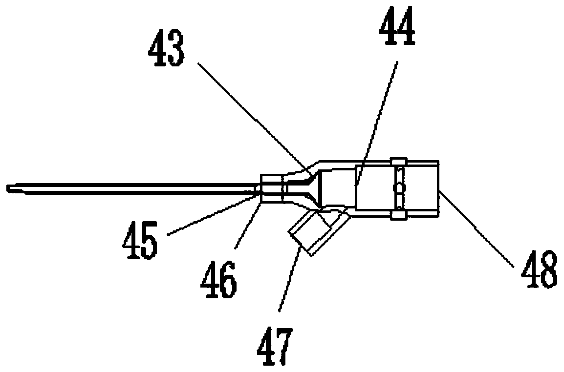 Novel indwelling needle supportive of single-hand puncturing and U-shaped lifting platform method fixing