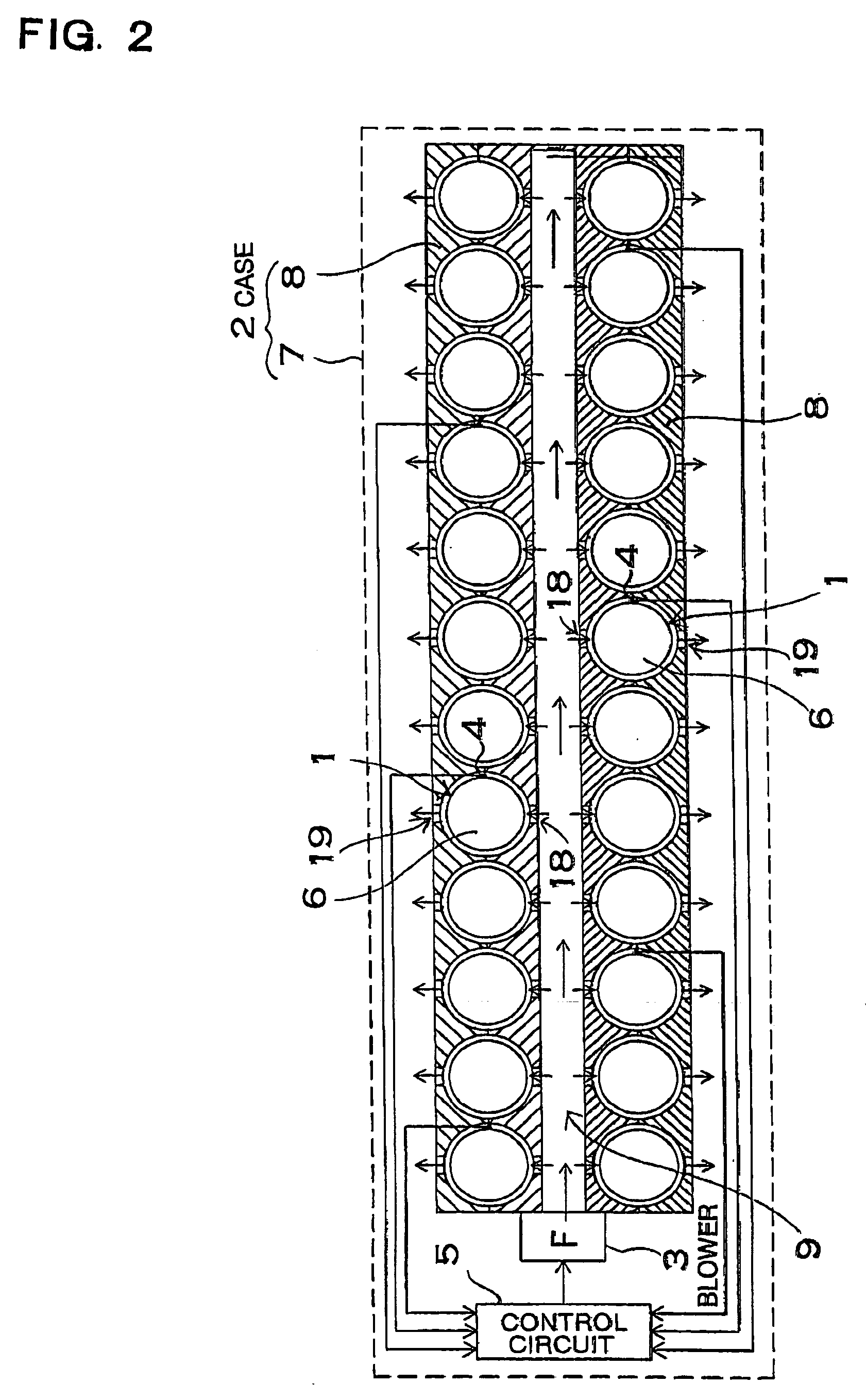 Battery device of vehicle power supply