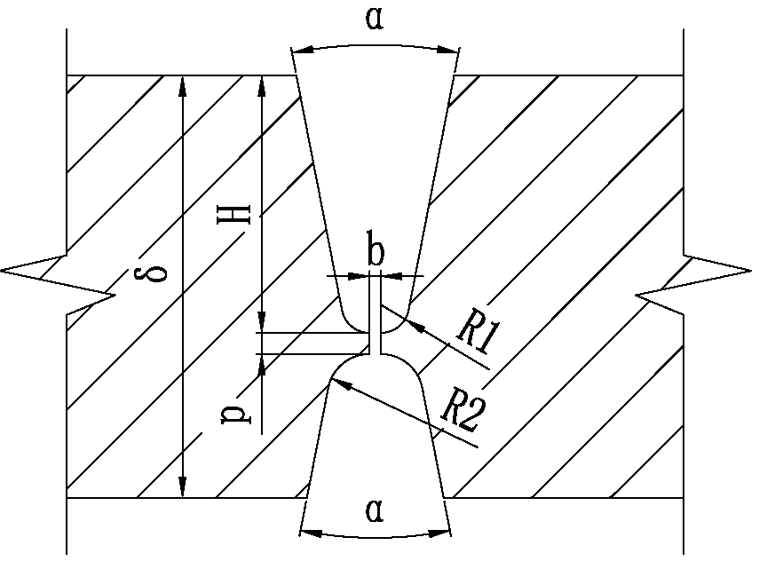 A kind of welding method of extra thick steel plate