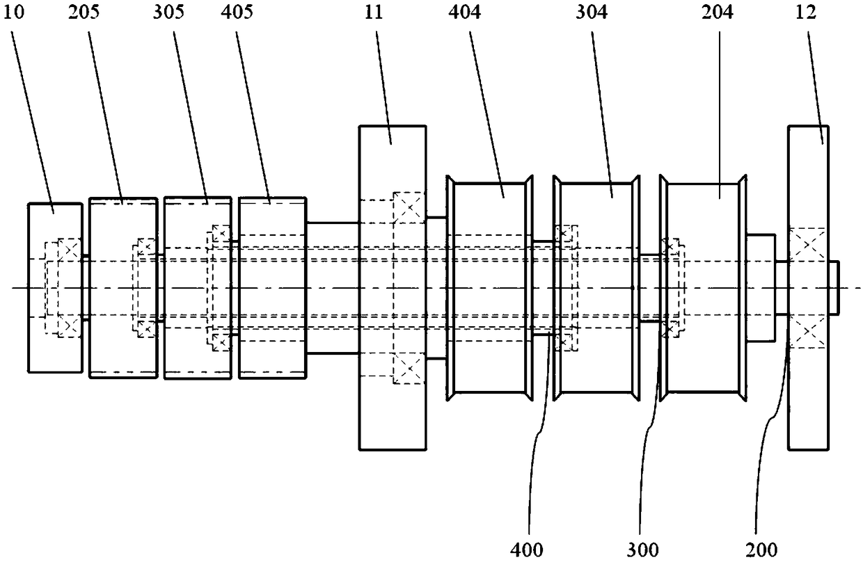 Battery core needle rotation and revolution device