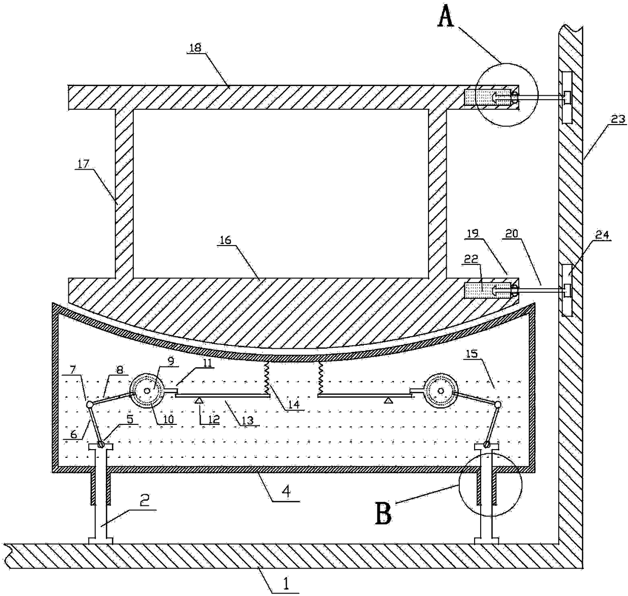 Large-sized seagoing vessel berth stabilizing device