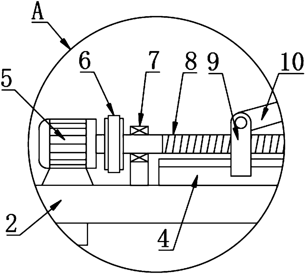 Stable scissor lifting wall surface punching device