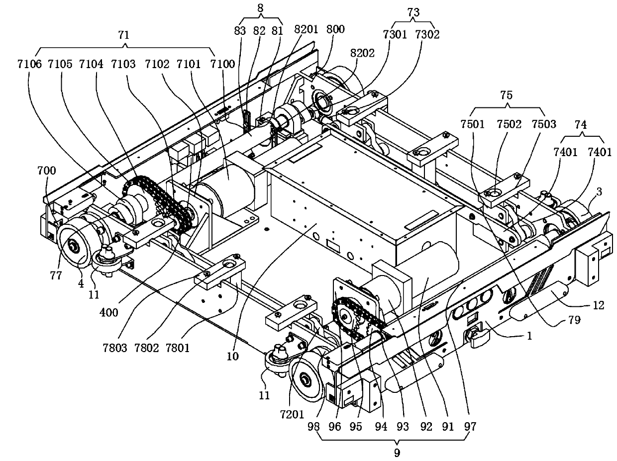 A control method of RGV based on a single liter platform