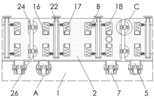 Prefabricated combined road and bridge anti-collision side edge protection structure