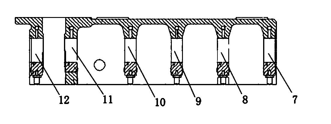 Processing method and concentricity measuring tool for coaxial hole of diesel engine oil supply unit casing